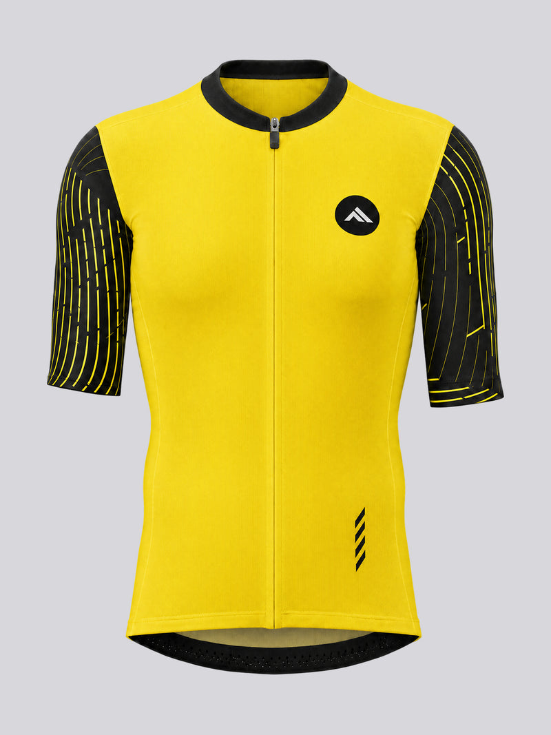 Moški kolesarski dres Flow fluo-rumen