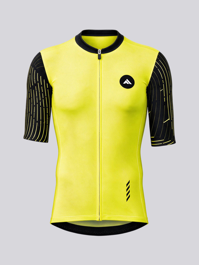 Moški kolesarski dres Flow fluo-rumen