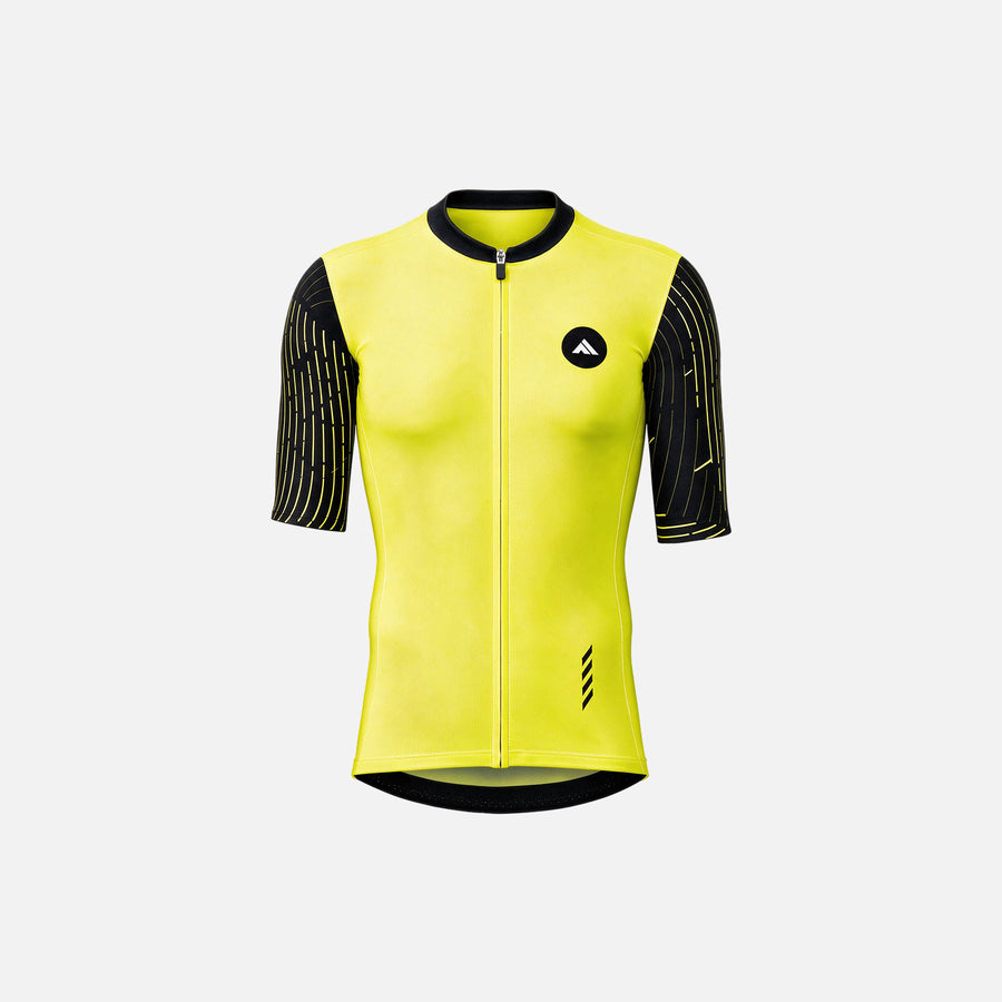 Moški kolesarski dres Flow fluo-rumen