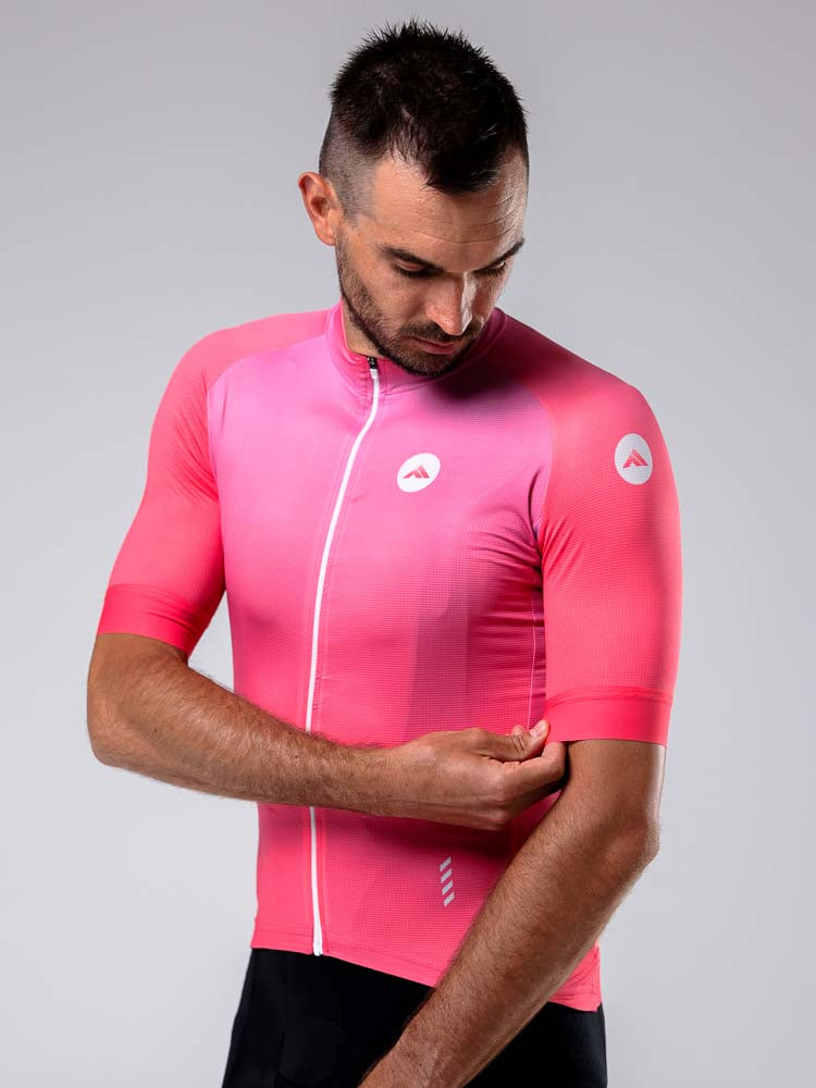 Moški kolesarski dres Minimalist roza