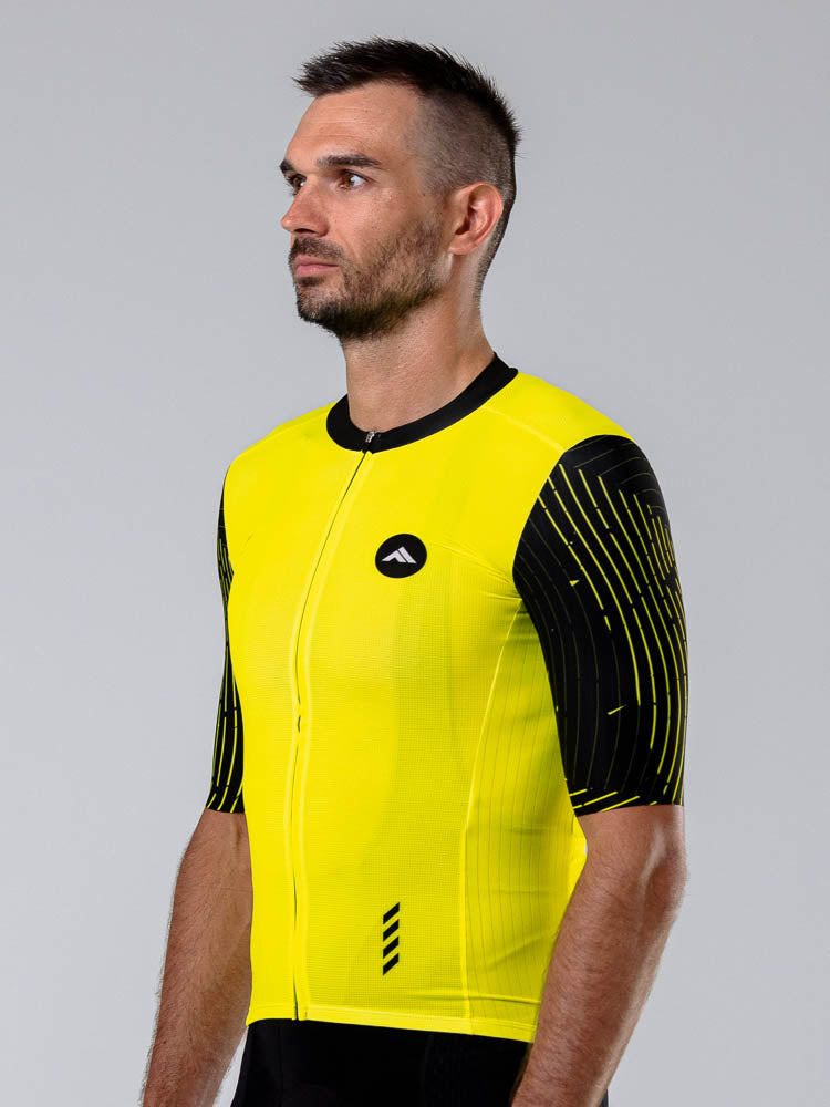 Moški kolesarski dres Flow fluo-rumen